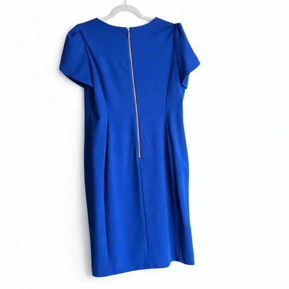 Calvin Klein size 16 Bright Blue Midi Sheath Dress - Picture 2 of 5